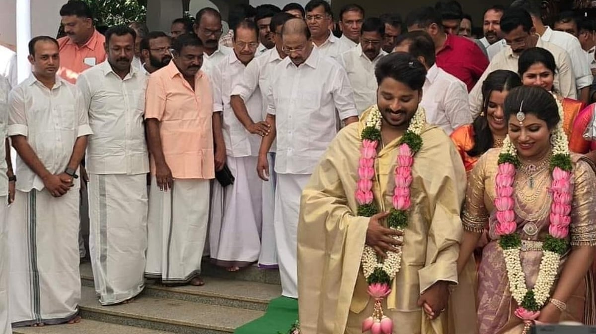 കെ സുധാകരന്റെ മകൻ സൗരഭ് വിവാഹിതനായി; ഡോക്ടര്‍ ശ്രേയ വധു 